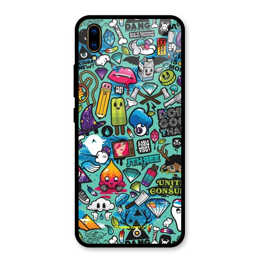 Sweet Candies Glass Back Case for Vivo V11 Pro