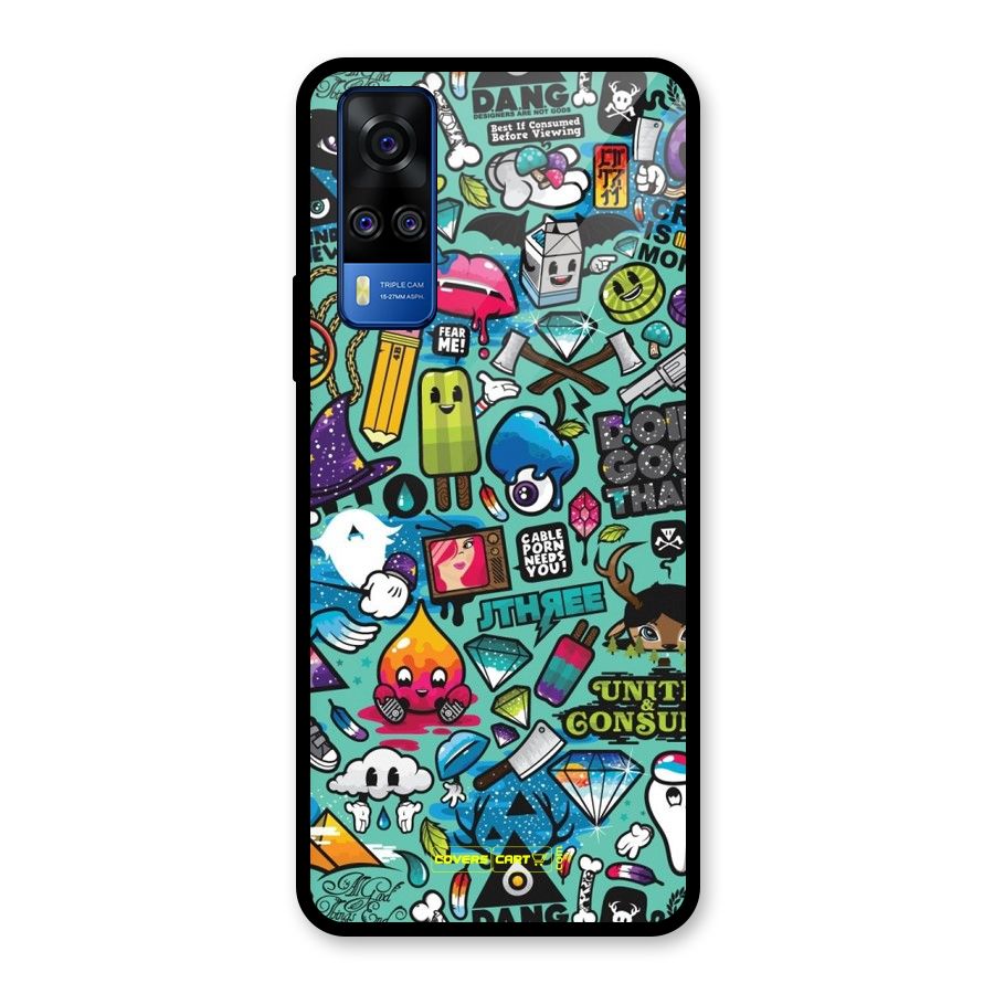 Sweet Candies Glass Back Case for Vivo Y31