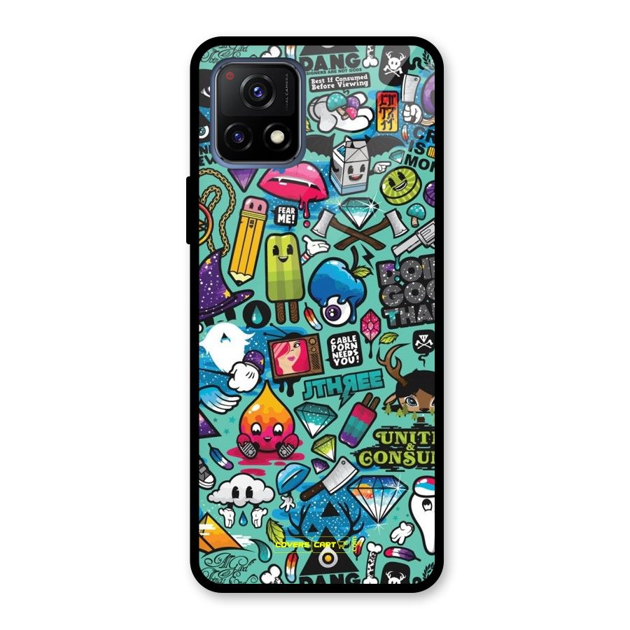 Sweet Candies Glass Back Case for Vivo Y72 5G