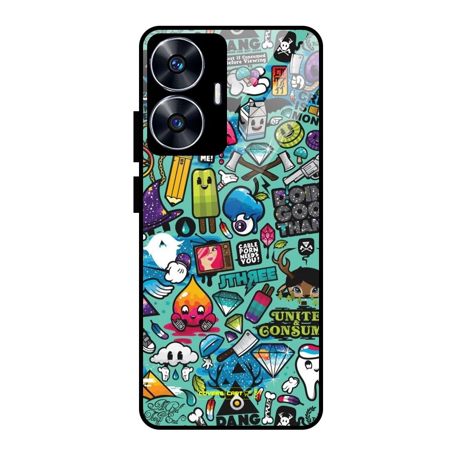 Sweet Candies Glass Back Case for realme C55