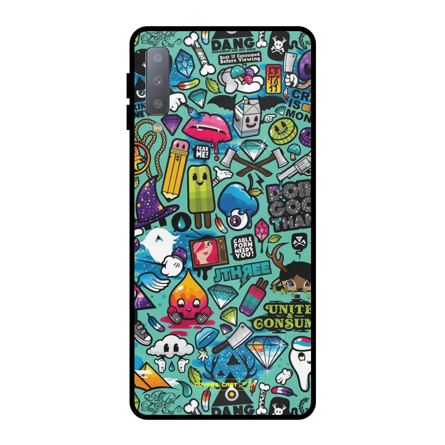 Sweet Candies Metal Back Case for Galaxy A7 (2018)