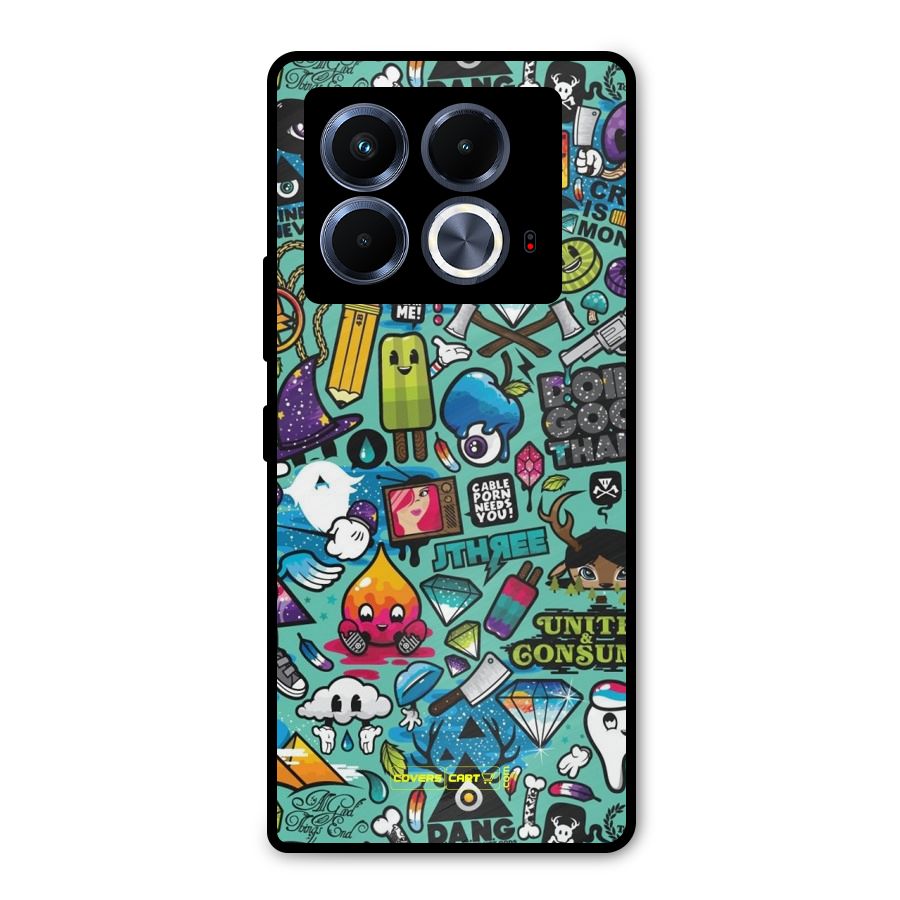 Sweet Candies Metal Back Case for Infinix Note 40 5G