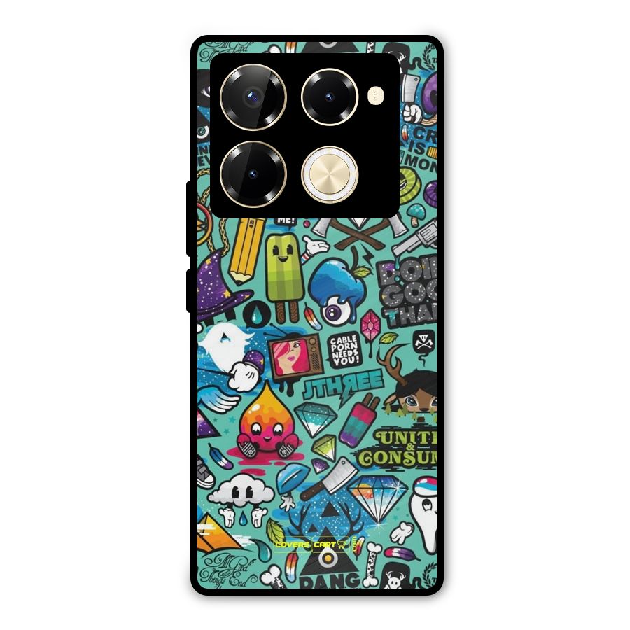 Sweet Candies Metal Back Case for Infinix Note 40 Pro