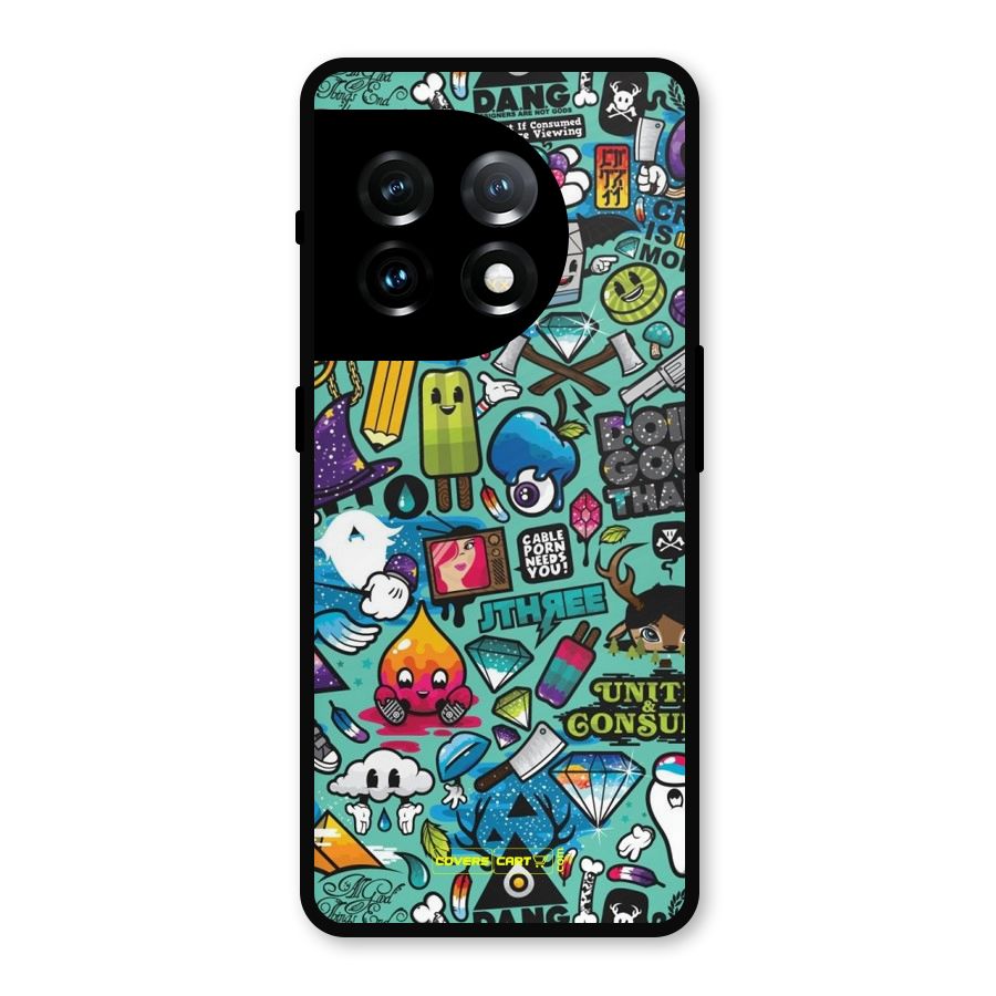 Sweet Candies Metal Back Case for OnePlus 11