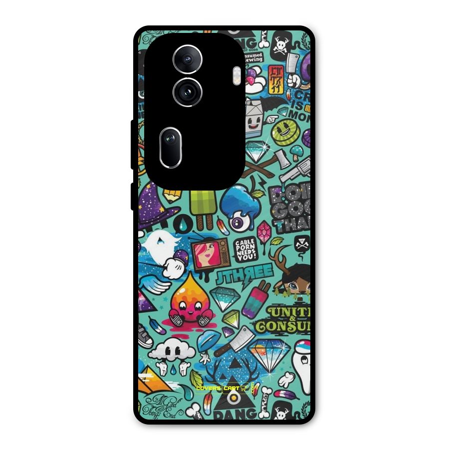 Sweet Candies Metal Back Case for Oppo Reno11 Pro 5G