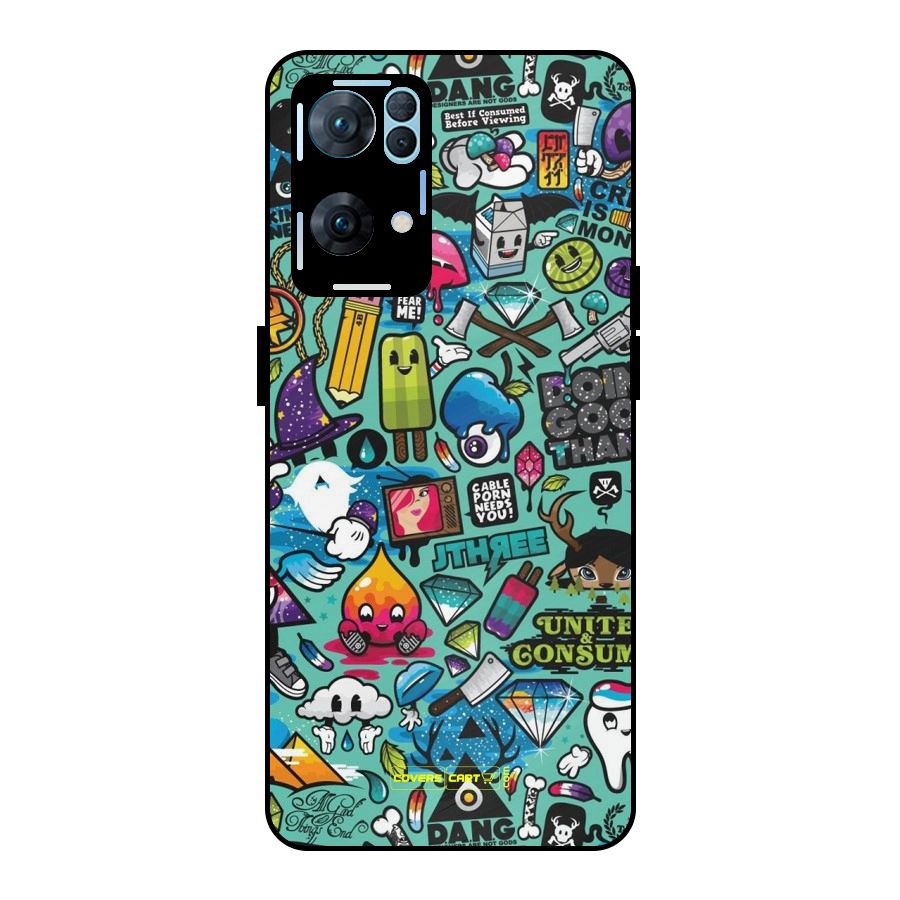 Sweet Candies Metal Back Case for Oppo Reno7 Pro 5G