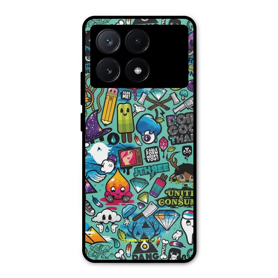 Sweet Candies Metal Back Case for Poco X6 Pro