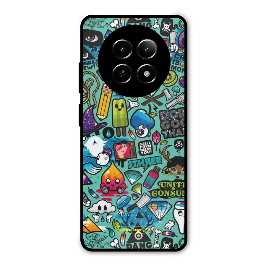 Sweet Candies Metal Back Case for Realme 13
