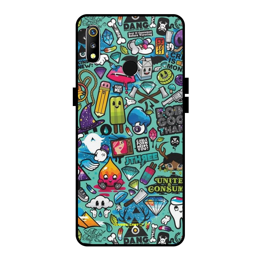 Sweet Candies Metal Back Case for Realme 3