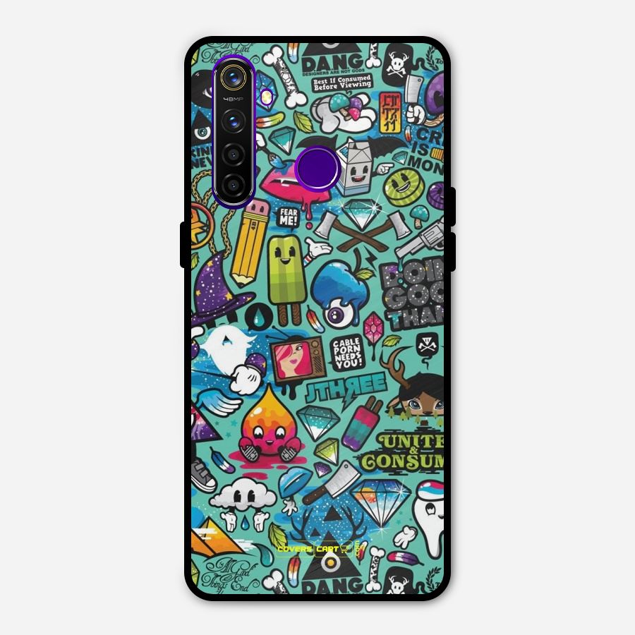 Sweet Candies Metal Back Case for Realme 5 Pro