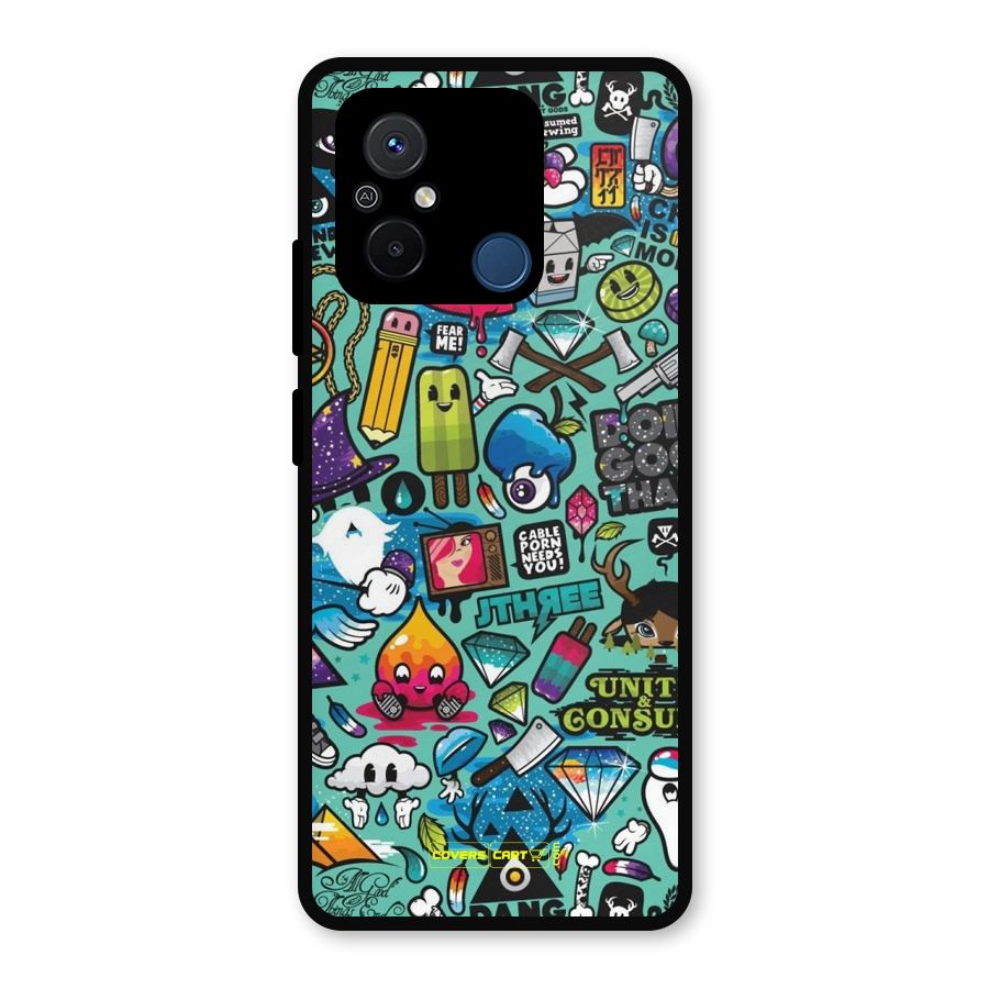 Sweet Candies Metal Back Case for Redmi 12C