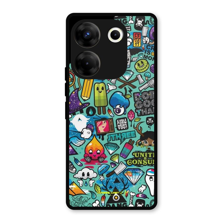 Sweet Candies Metal Back Case for Tecno Camon 20