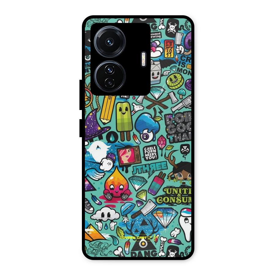 Sweet Candies Metal Back Case for Vivo T1 Pro