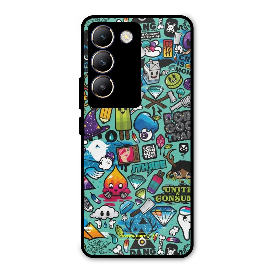 Sweet Candies Metal Back Case for Vivo T3 5G