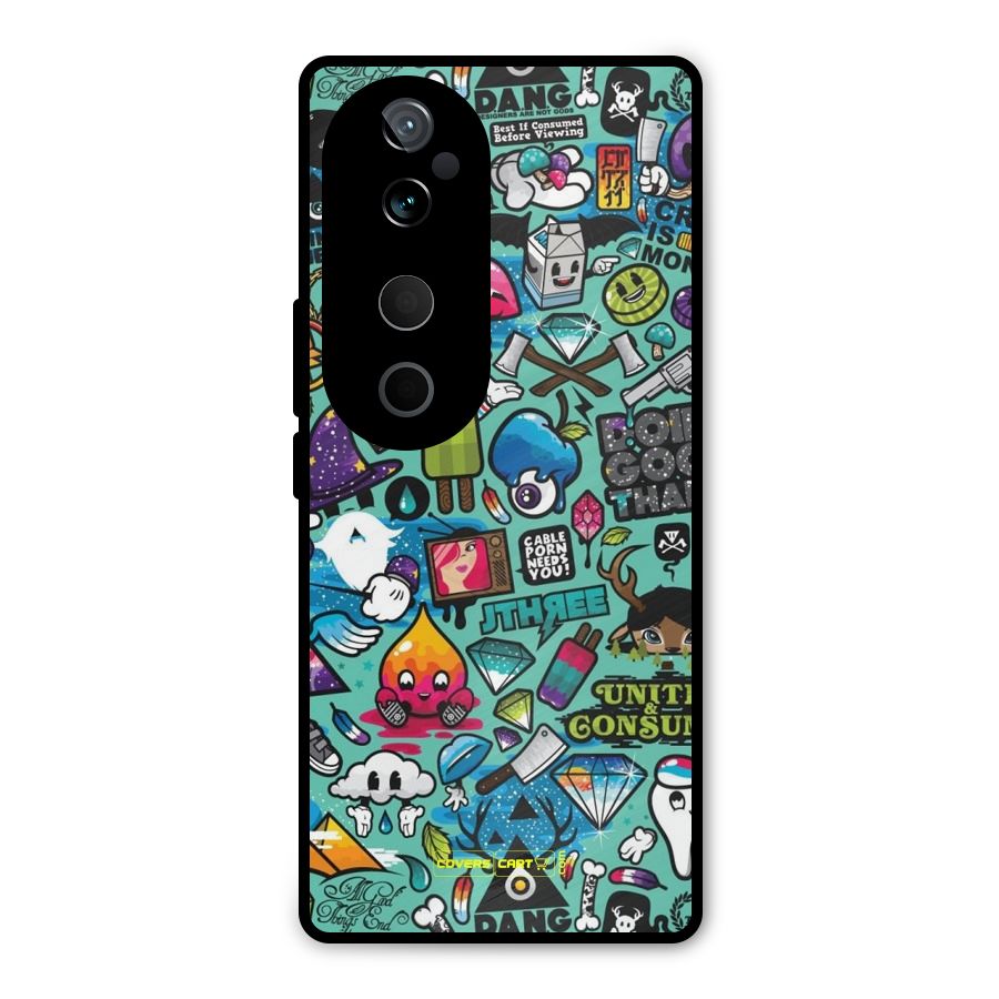 Sweet Candies Metal Back Case for Vivo T3 Ultra