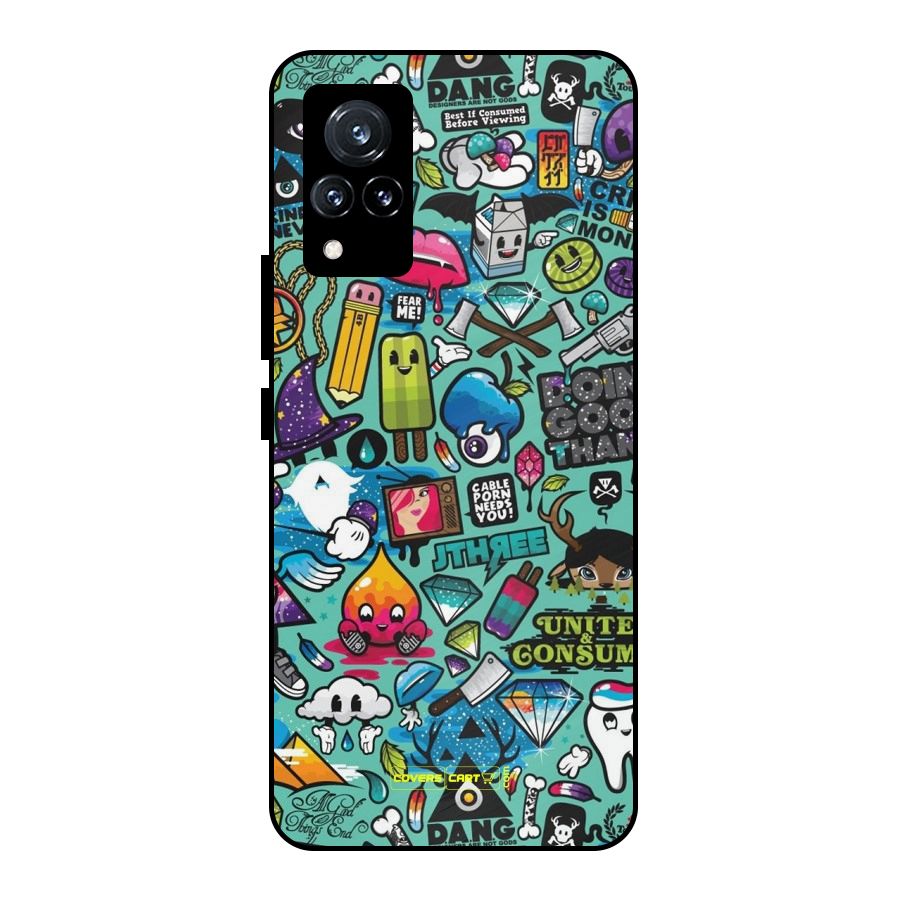 Sweet Candies Metal Back Case for Vivo V21 5G
