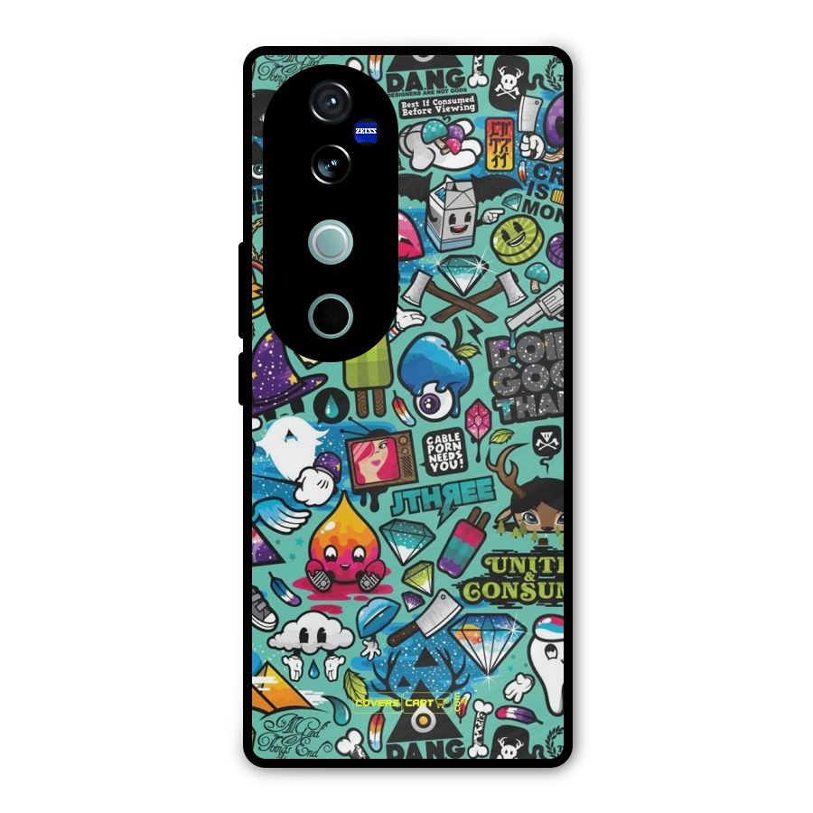 Sweet Candies Metal Back Case for Vivo V40