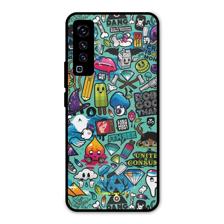 Sweet Candies Metal Back Case for Vivo X50