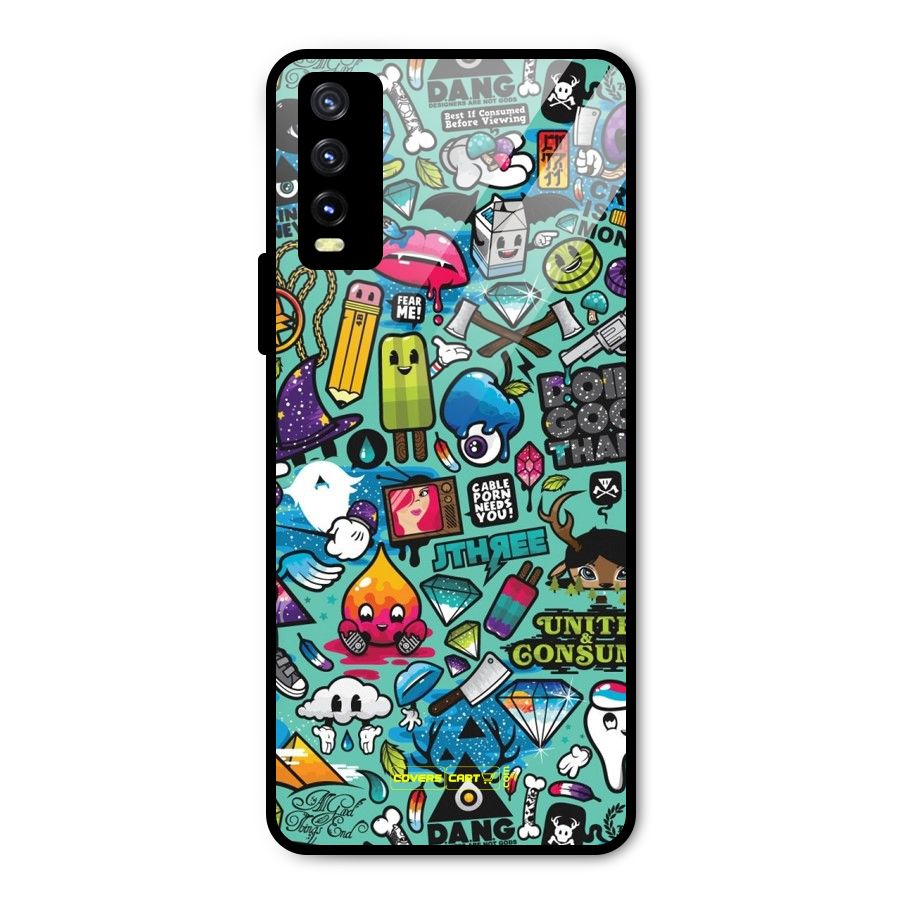 Sweet Candies Metal Back Case for Vivo Y20g