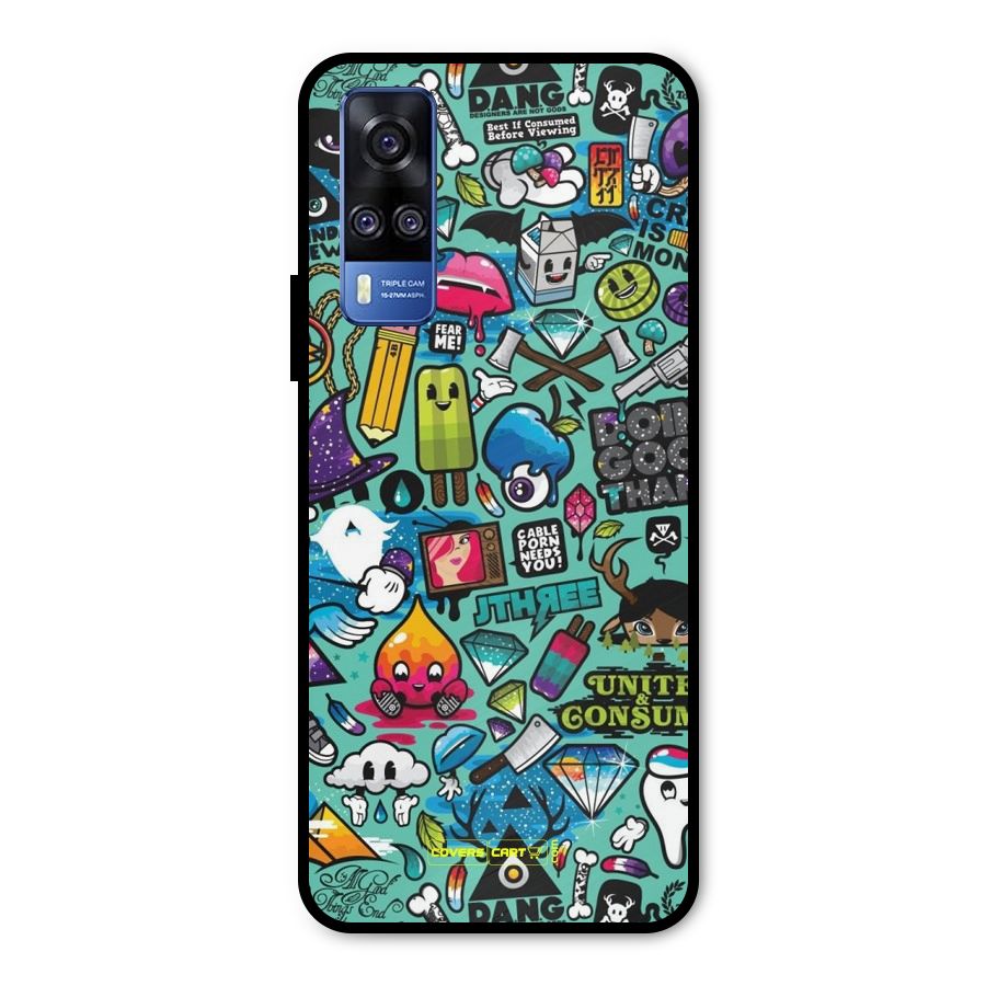 Sweet Candies Metal Back Case for Vivo Y51A