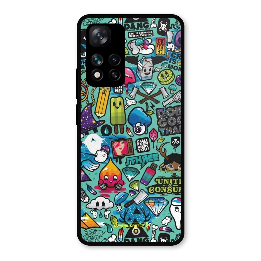 Sweet Candies Metal Back Case for Xiaomi 11i Hypercharge 5G