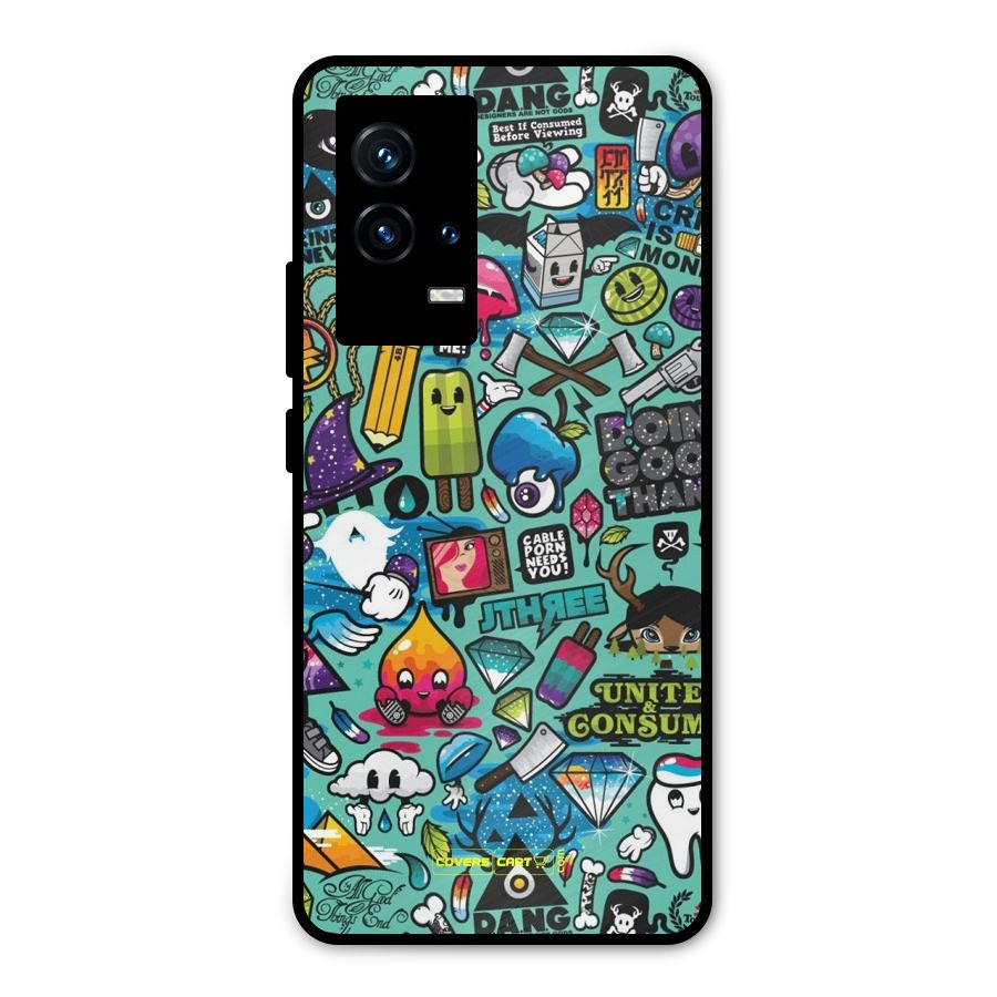 Sweet Candies Metal Back Case for iQOO 9 5G