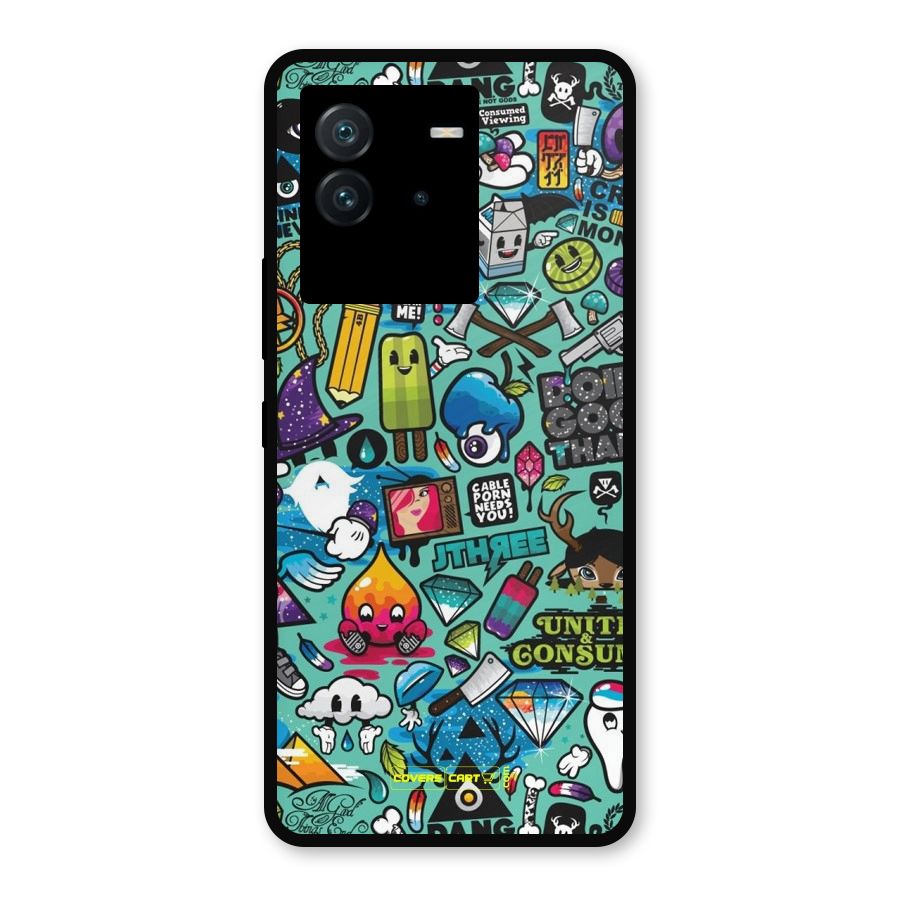 Sweet Candies Metal Back Case for iQOO Neo 6 5G