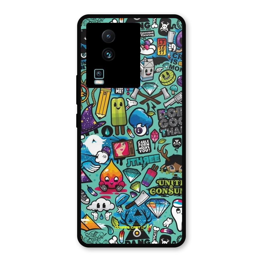 Sweet Candies Metal Back Case for iQOO Neo 7