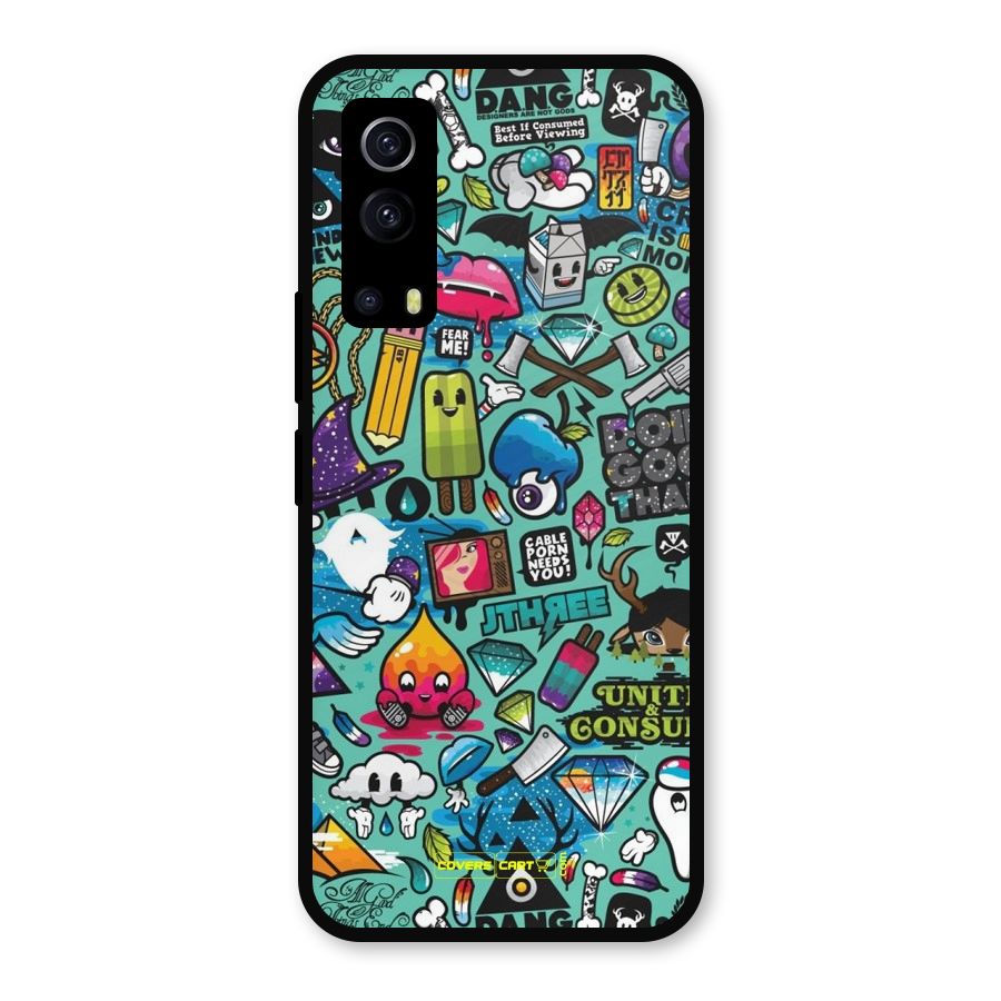 Sweet Candies Metal Back Case for iQOO Z3
