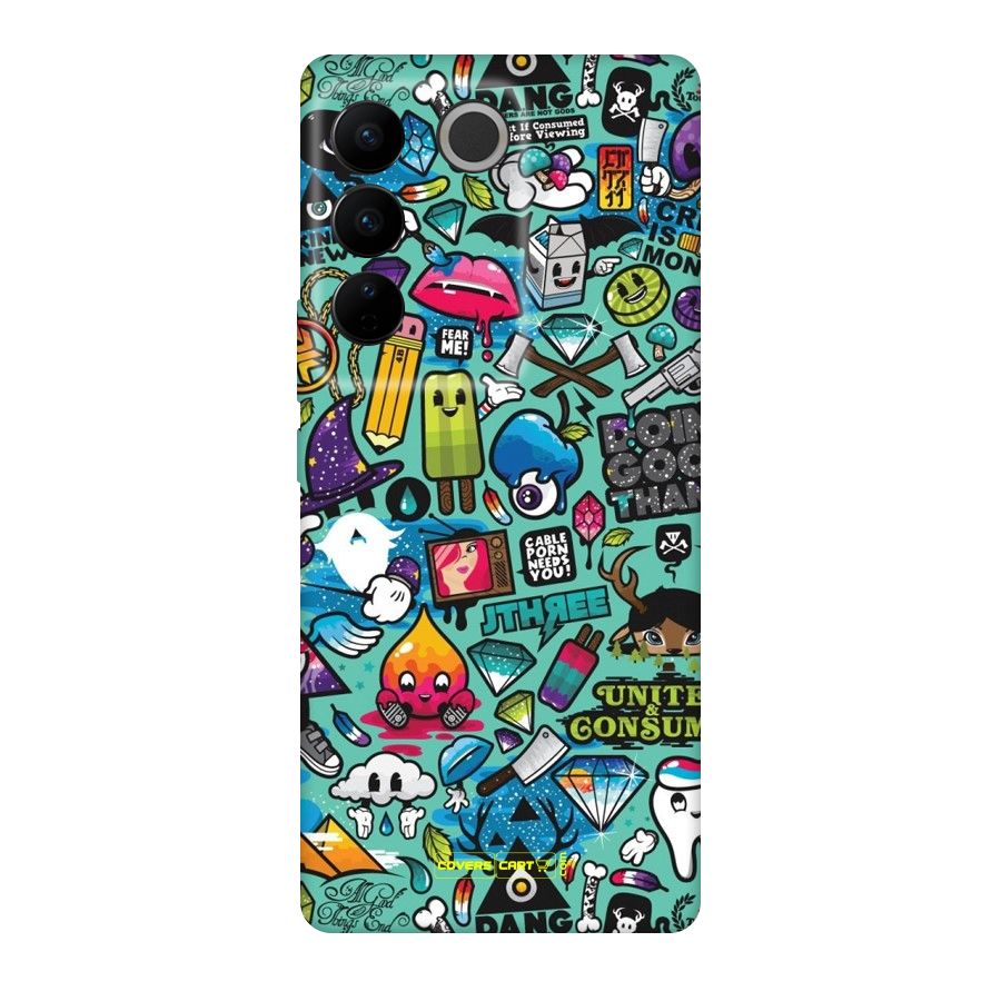 Sweet Candies Original Polycarbonate Back Case for Vivo V27