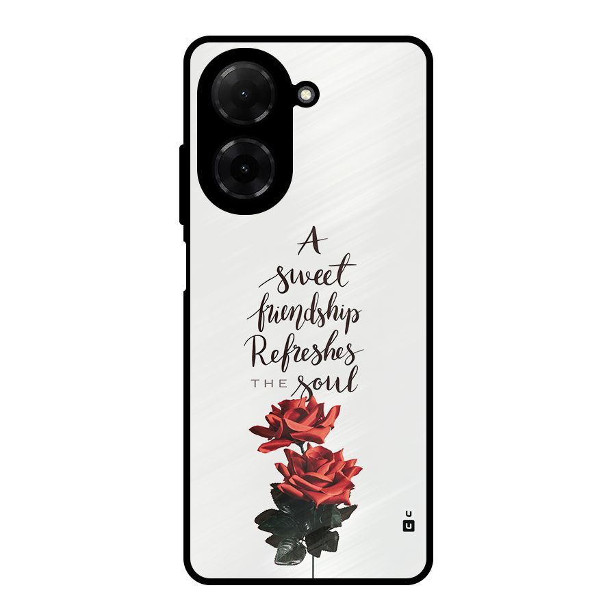 Sweet Friendship Metal Back Case for Redmi A5 4G