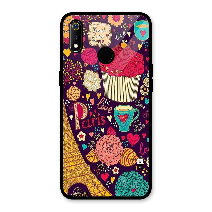 Sweet Love Glass Back Case for Realme 3