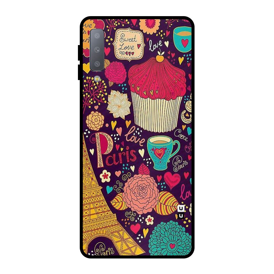 Sweet Love Metal Back Case for Galaxy A7 (2018)