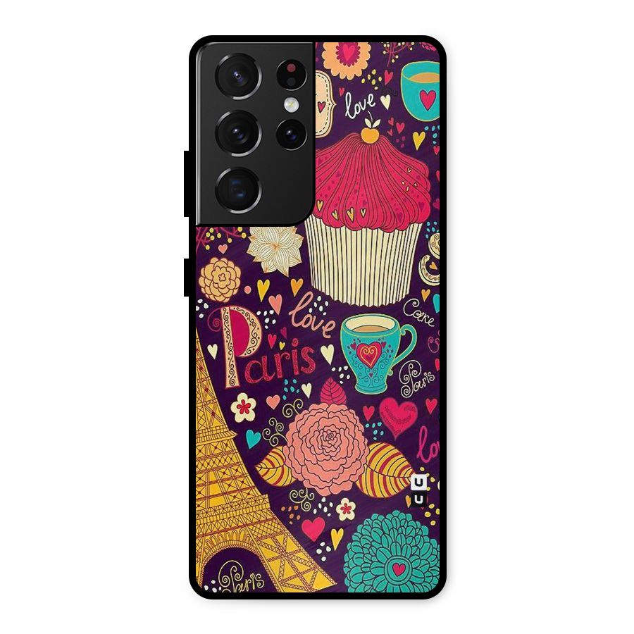 Sweet Love Metal Back Case for Galaxy S21 Ultra 5G