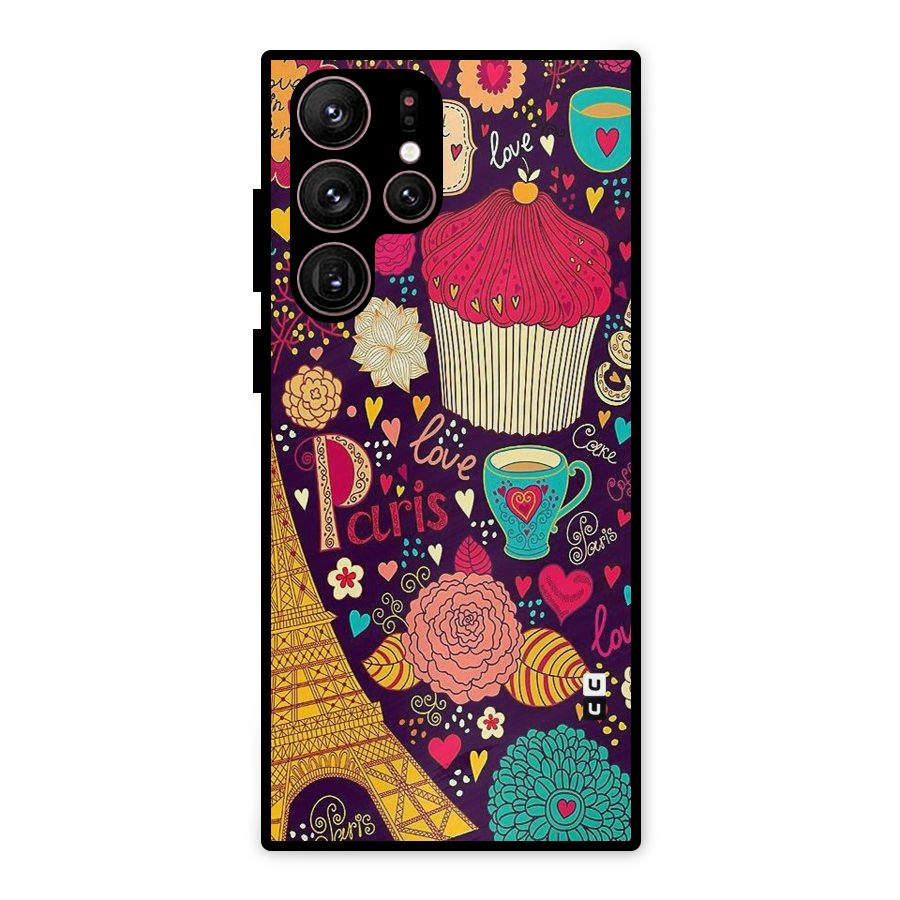 Sweet Love Metal Back Case for Galaxy S22 Ultra 5G
