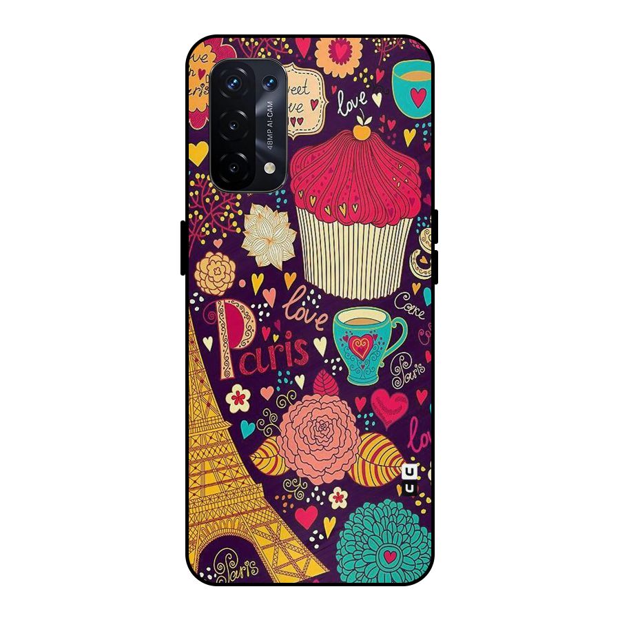 Sweet Love Metal Back Case for Oppo A74 5G