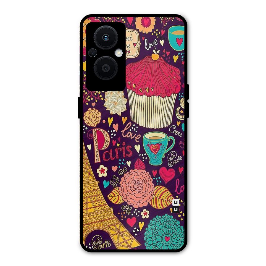Sweet Love Metal Back Case for Oppo F21 Pro 5G