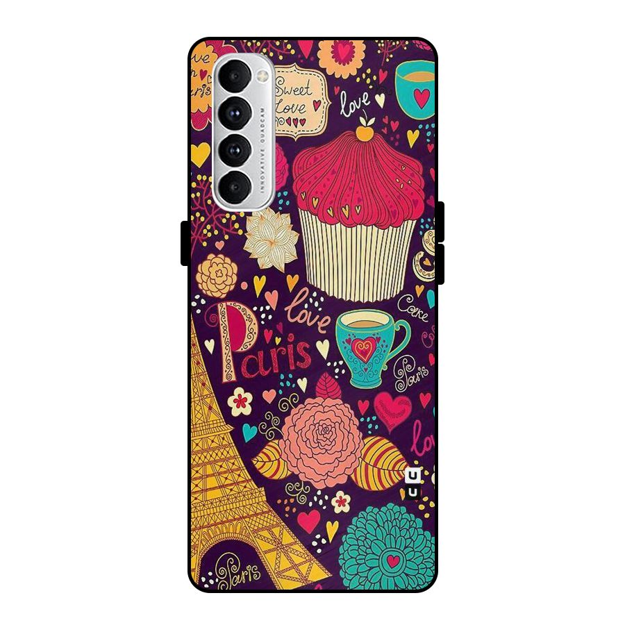 Sweet Love Metal Back Case for Oppo Reno4 Pro
