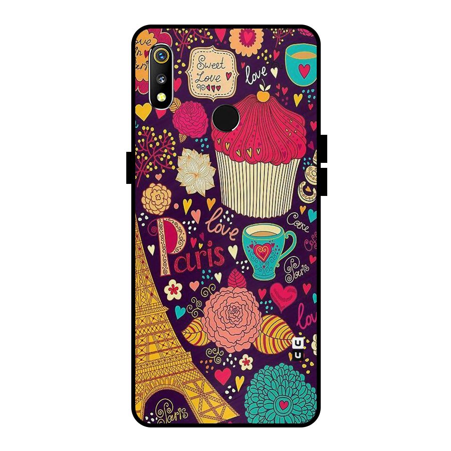Sweet Love Metal Back Case for Realme 3