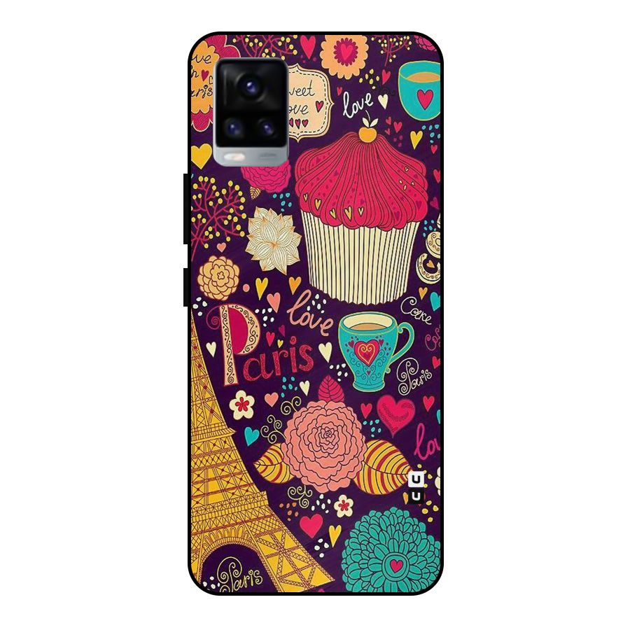 Sweet Love Metal Back Case for Vivo V20 2021