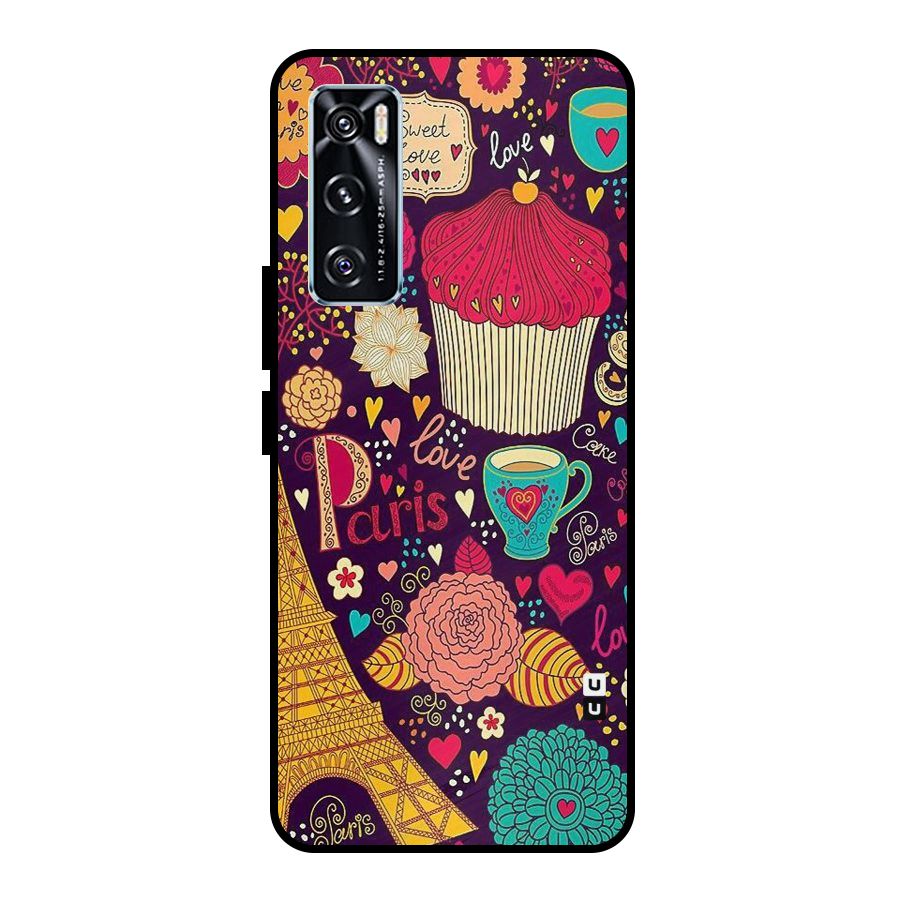 Sweet Love Metal Back Case for Vivo V20 SE