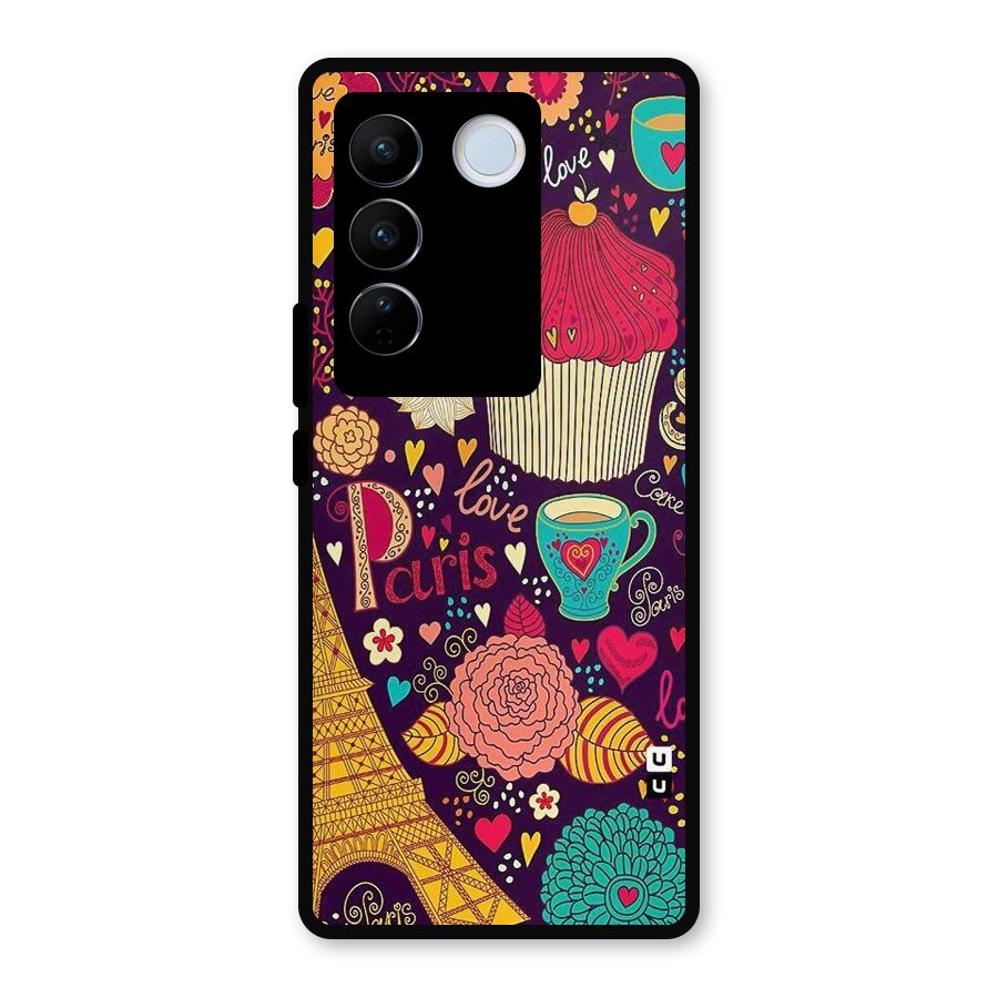 Sweet Love Metal Back Case for Vivo V27