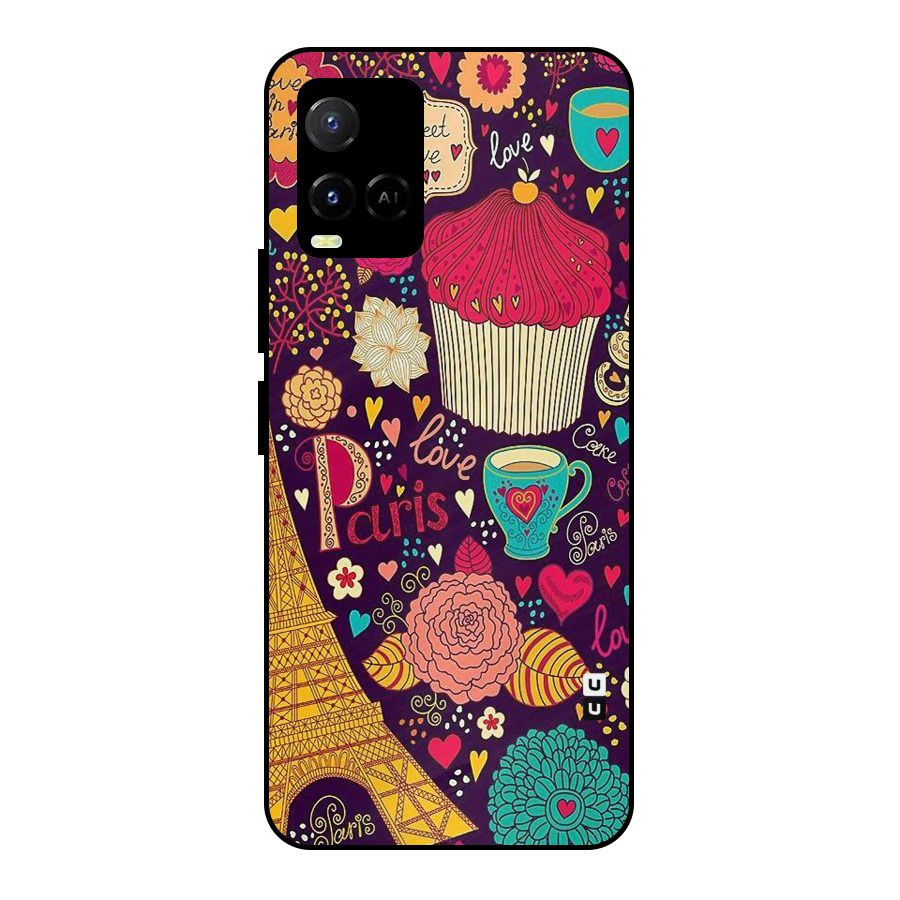 Sweet Love Metal Back Case for Vivo Y21T