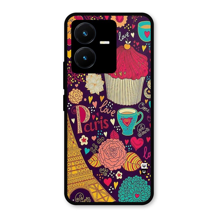 Sweet Love Metal Back Case for Vivo Y22