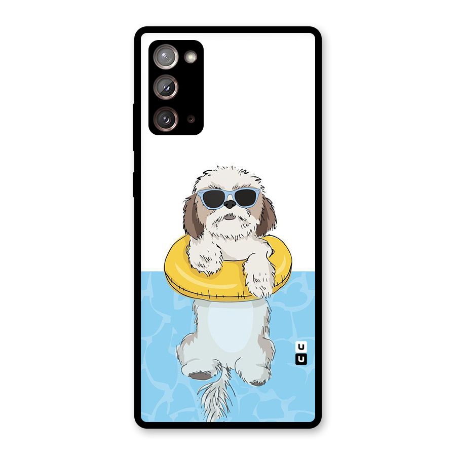 Swimming Doggo Glass Back Case for Galaxy Note 20