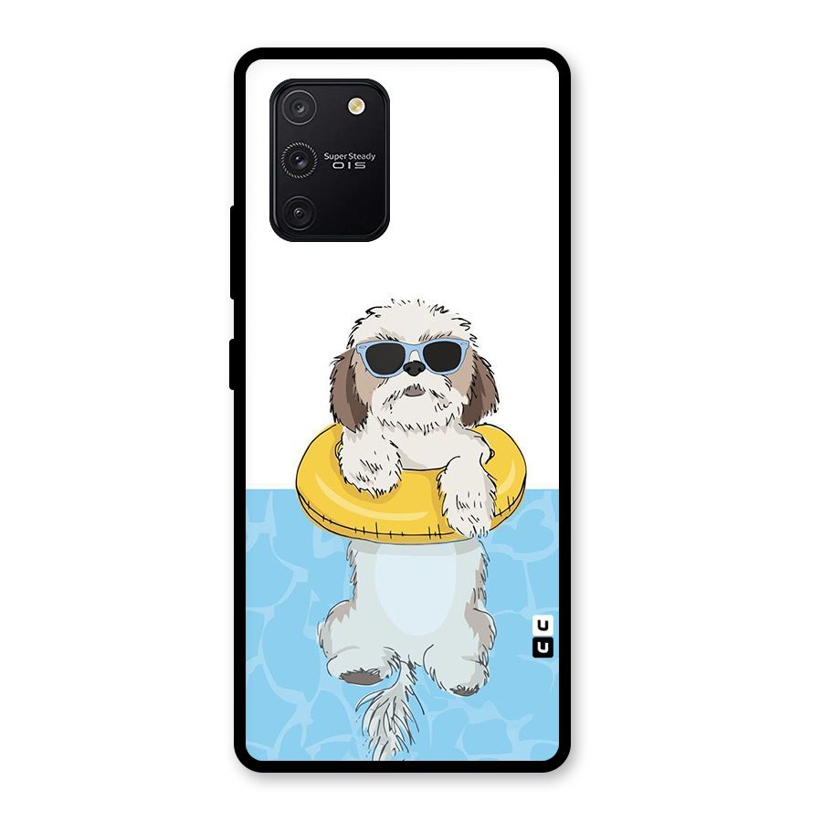 Swimming Doggo Glass Back Case for Galaxy S10 Lite