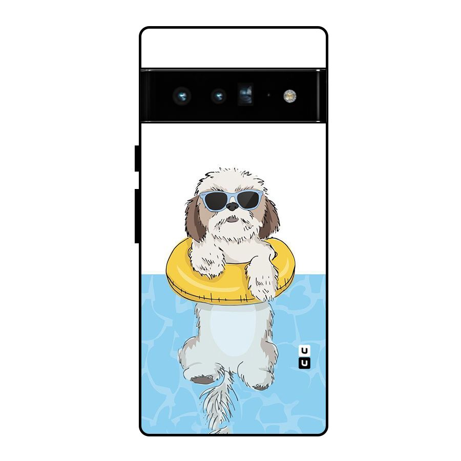 Swimming Doggo Glass Back Case for Google Pixel 6 Pro
