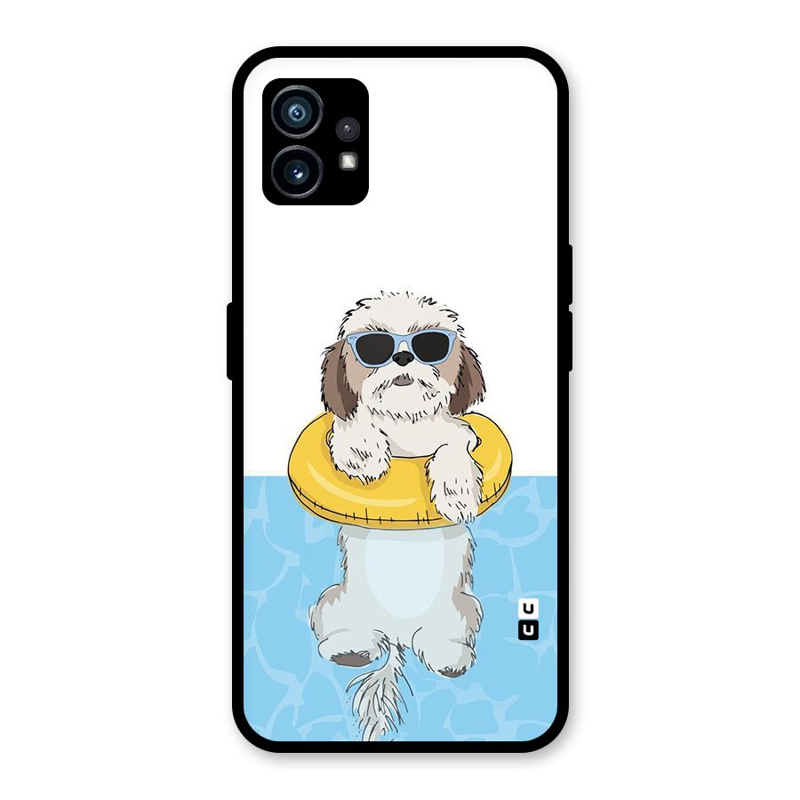 Swimming Doggo Glass Back Case for Nothing Phone 1