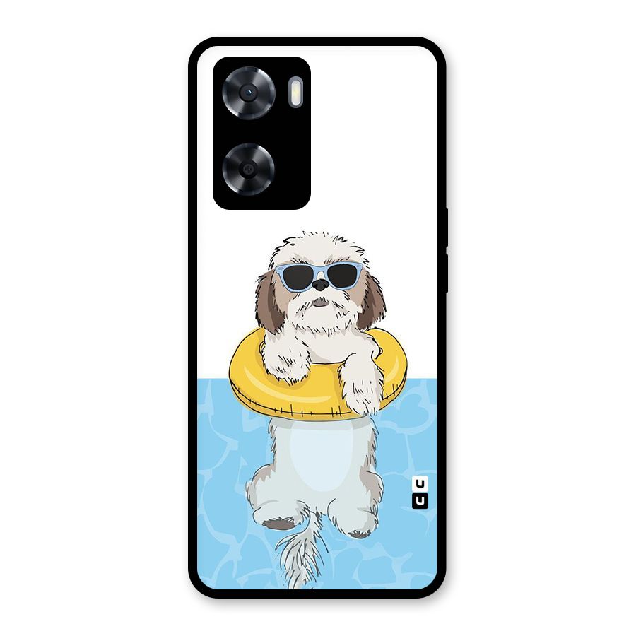 Swimming Doggo Glass Back Case for OnePlus Nord N20 SE