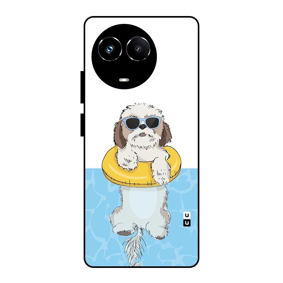 Swimming Doggo Glass Back Case for Realme 11X